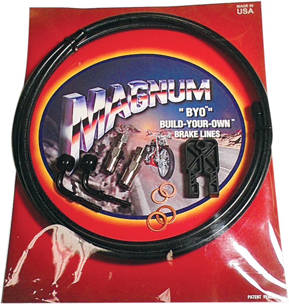 Kit de línea de freno BYO® Build-Your-Own® - Kit de línea de freno - Disco único - 10 mm - 35° - 6' - Acero inoxidable negro