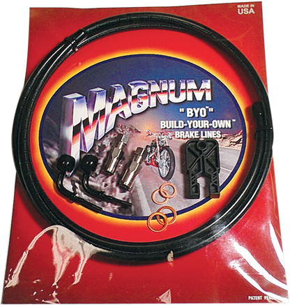 Kit de línea de freno BYO® Build-Your-Own® - Kit de línea de freno - Disco único - 10 mm - 90° - 6' - Acero inoxidable negro