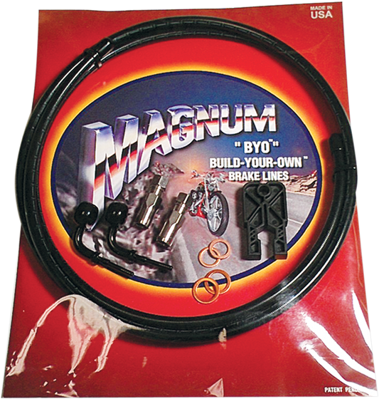 Kit de línea de freno BYO® Build-Your-Own® - Kit de línea de freno - Disco único - 10 mm - 90° - 6' - Acero inoxidable negro