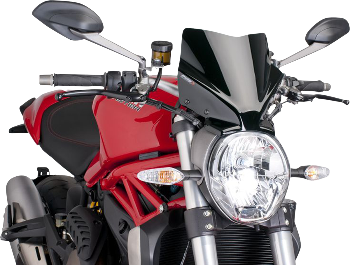 Parabrisas de Nueva Generación - Parabrisas de Nueva Generación - 10-5/8" - Negro - Monster 1200