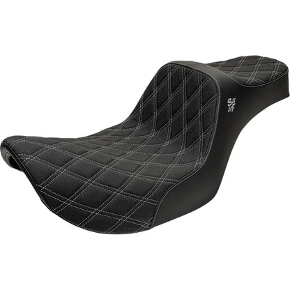 Asiento SLYFOX High Noon Vinyl Silver Double Diamond Stitch FXR '82-'00