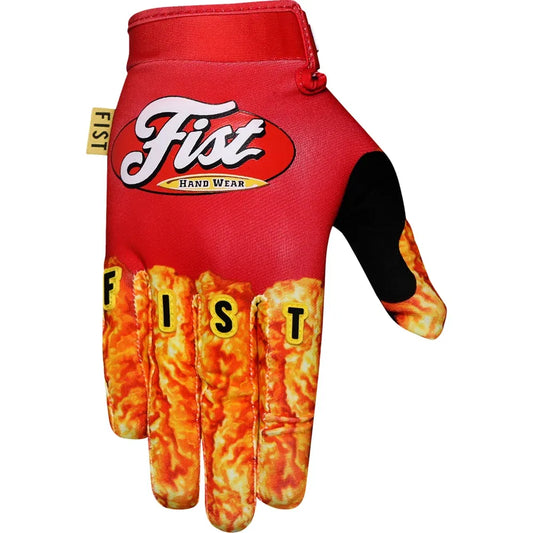 Guantes con dedos de pollo atados