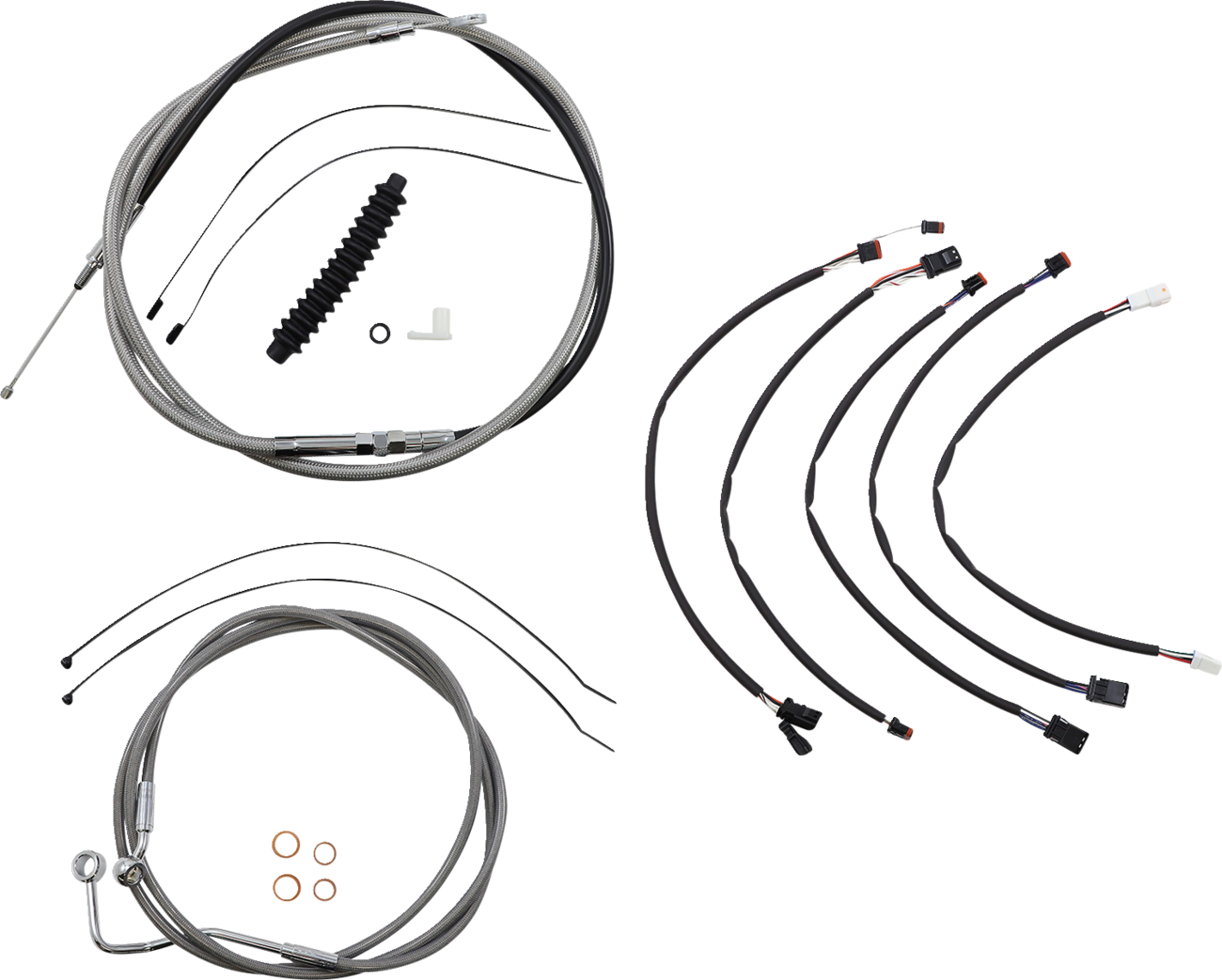 Kit de instalación de manillar XR - Kit de instalación de manillar XR - Colgadores Ape de 15"-17" - FLHRXS '21-'24 - Acero inoxidable/cromo