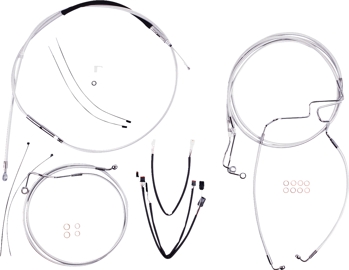 Kit de instalación de manillar de diseñador Sterling Chromite II® - Kit de instalación de manillar de diseñador Sterling Chromite II® - 18"-20" - '21-'23 FLTR