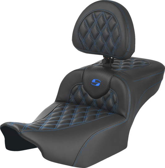 Asiento de alcance extendido Roadsofa™ - Asiento de alcance extendido Roadsofa™ - con respaldo - Costura de celosía - Costura azul - FLTR/FLHX '23-'24