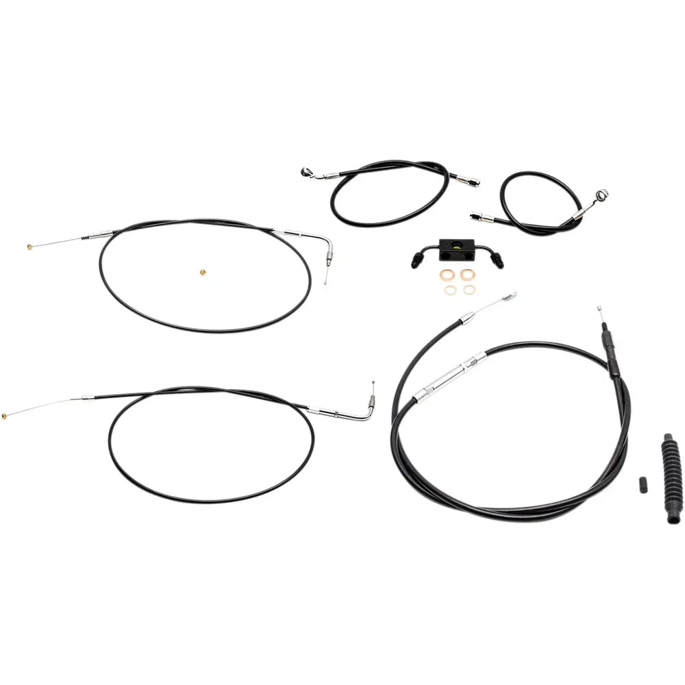 Kit de cable de freno/cable de manillar de vinilo negro estándar — ape hanger
