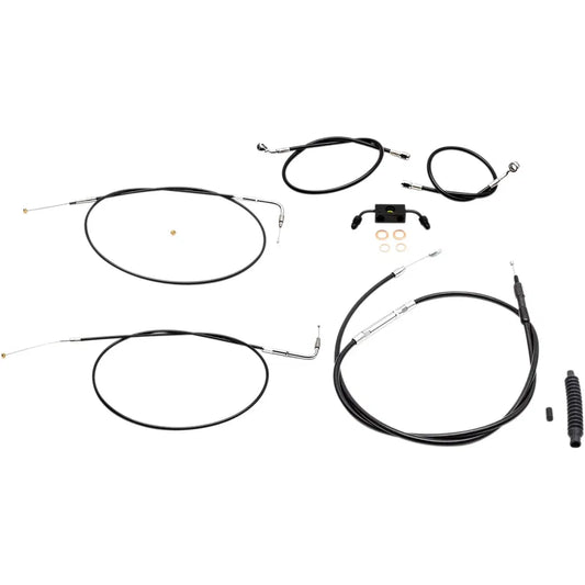 Kit de cable de freno/cable de manillar de vinilo negro estándar — ape hanger