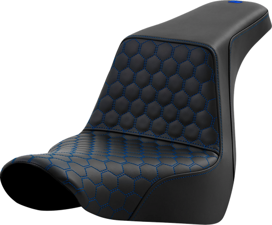 Asiento elevado tipo panal - Asiento elevado - Panal - Costuras azules - FL/FX '18-'24