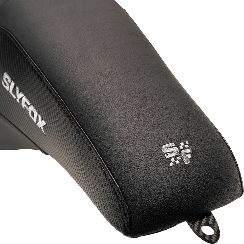Asiento SLYFOX The Drifter Drifter Gray Logo Smooth Vinyl Carbon Fiber FL '97-'07