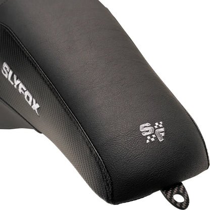 Asiento SLYFOX The Drifter Drifter Gray Logo Smooth Vinyl Carbon Fiber FL '97-'07