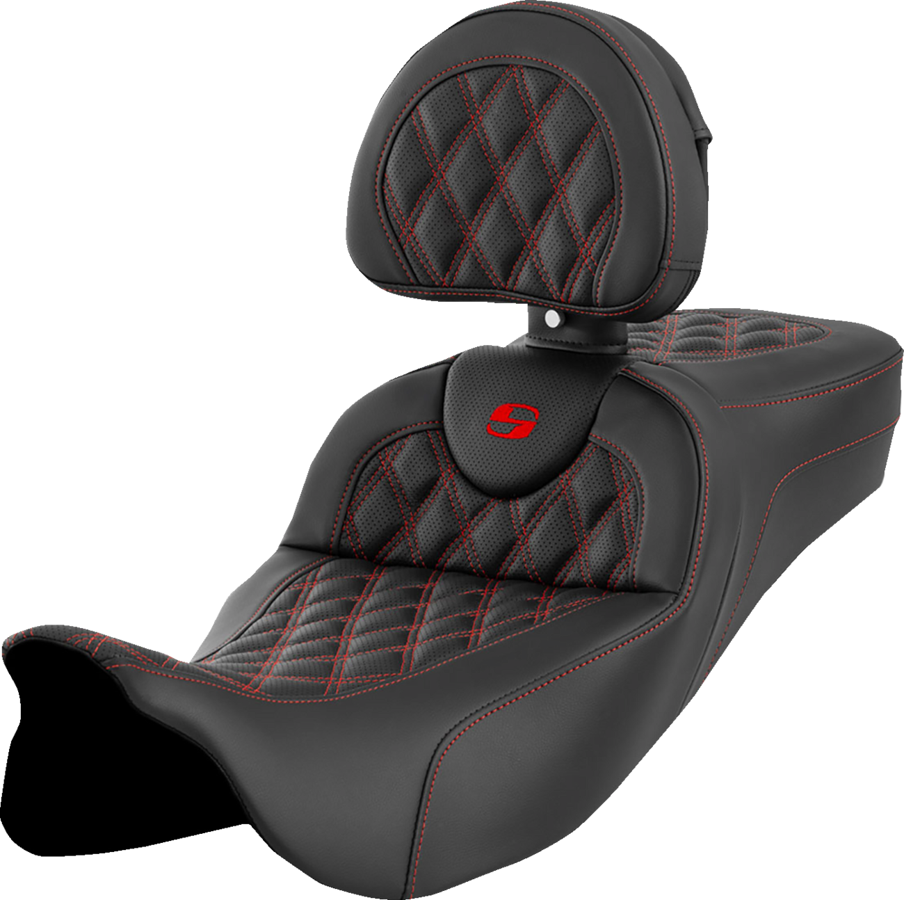 Asiento de alcance extendido Roadsofa™ - Asiento de alcance extendido Roadsofa™ - Costura de celosía - Costura roja - con respaldo - FL '08-'24