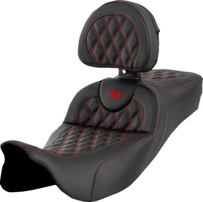 Asiento de alcance extendido Roadsofa™ - Asiento de alcance extendido Roadsofa™ - Costura de celosía - Costura roja - con respaldo - FL '08-'24