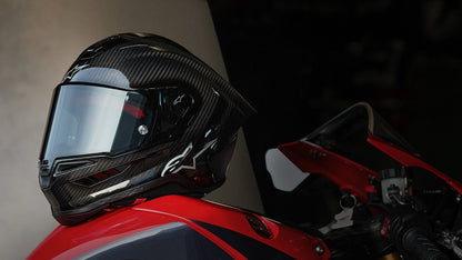 Casco Supertech R10 - Team - Negro/Rojo Carbón/Blanco Brillante