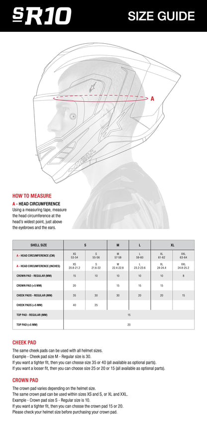 Casco Supertech R10 - Team - Negro/Rojo Carbón/Blanco Brillante