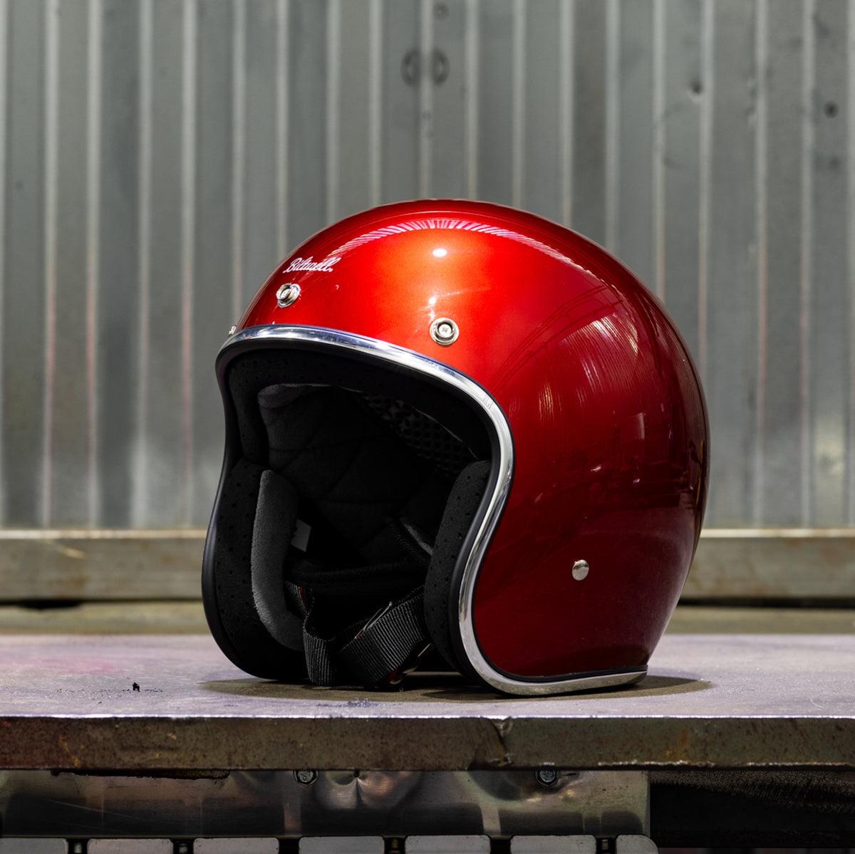 Casco Biltwell Bonanza - rojo cereza metalico