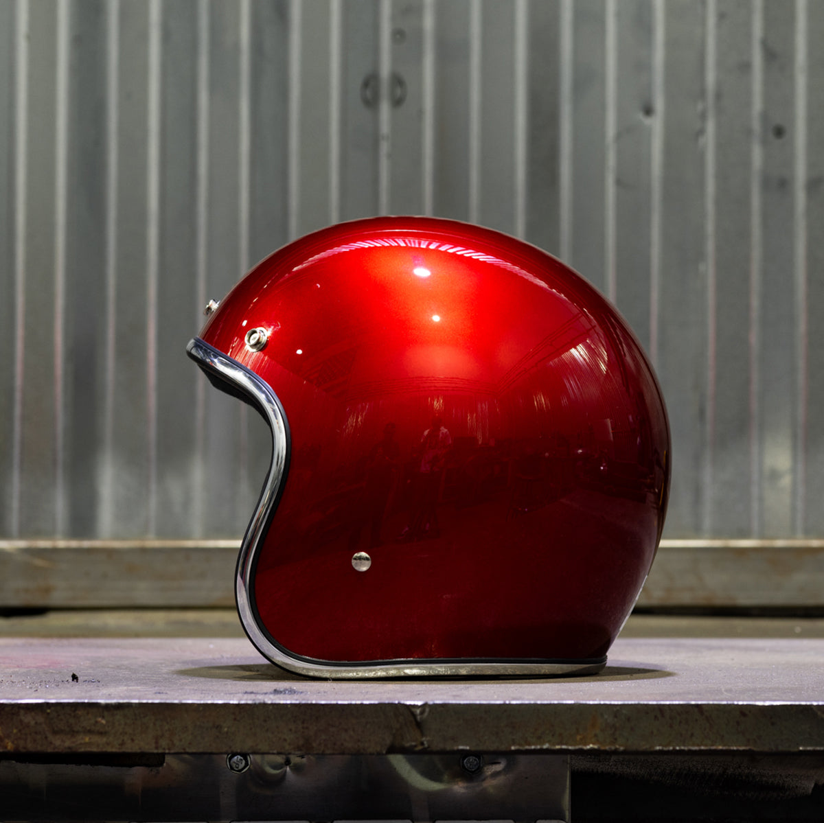 Casco Biltwell Bonanza - rojo cereza metalico