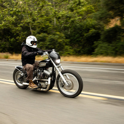 Casco Biltwell Gringo - flamas blanco/negro