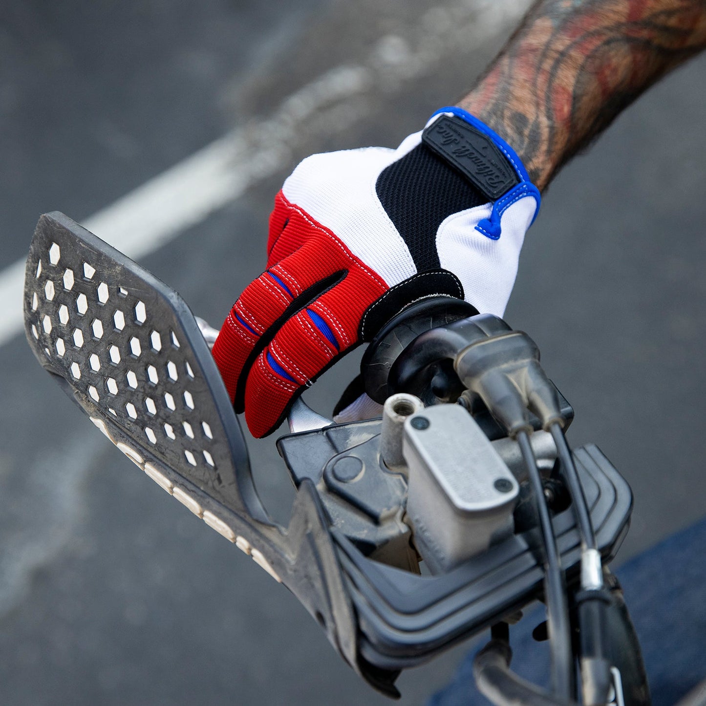 Guantes Biltwell Moto - rojo/blanco/azul