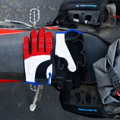 Guantes Biltwell Moto - rojo/blanco/azul