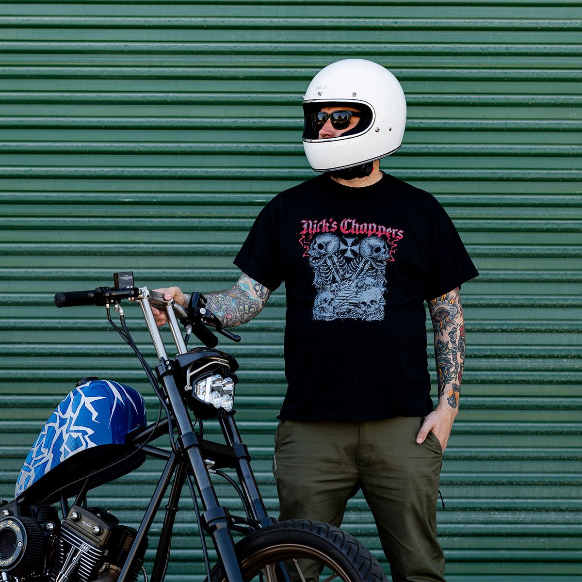 Casco gringo blanco brillo