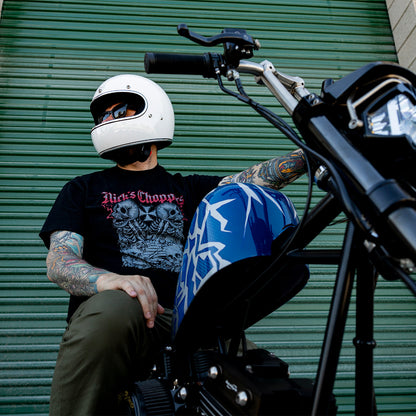 Casco gringo blanco brillo