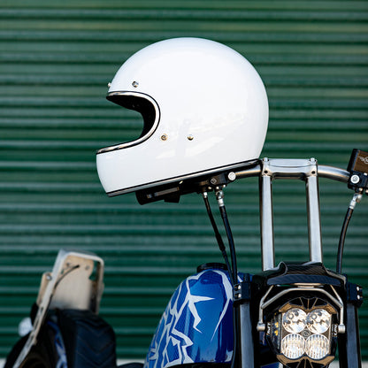 Casco gringo blanco brillo