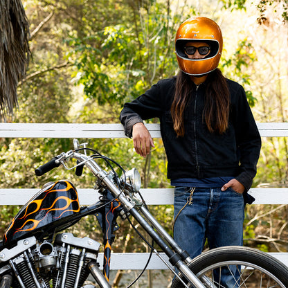 Casco gringo metálico sunburst