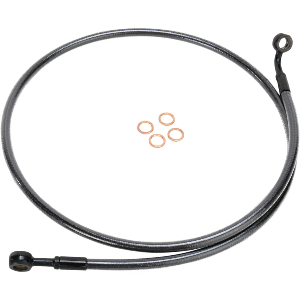 Línea de freno delantero de disco único trenzado E-Z Align - Línea de freno - 180/60° - 38" - Black Pearl