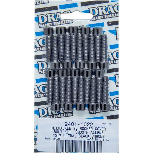 Bolt Kit M8 Rocker Black/Chrome Smooth