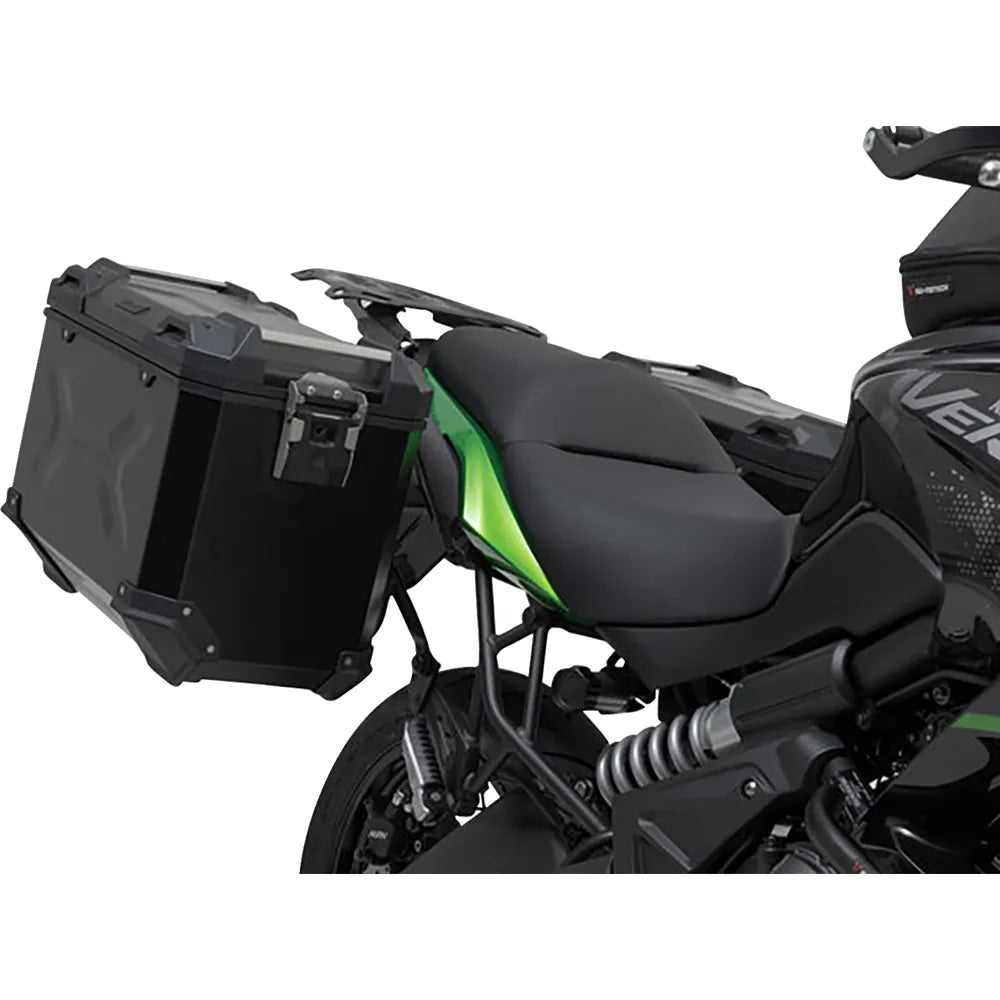 TRAX ADV Aluminum Case System - Black - Kawasaki Versys 650 '14-'24