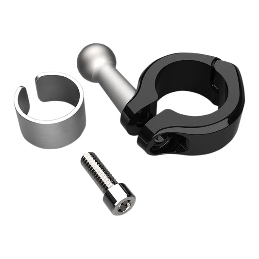 Ball Mount - Aluminum Clamp - 7/8" - 1" Handlebars - Black