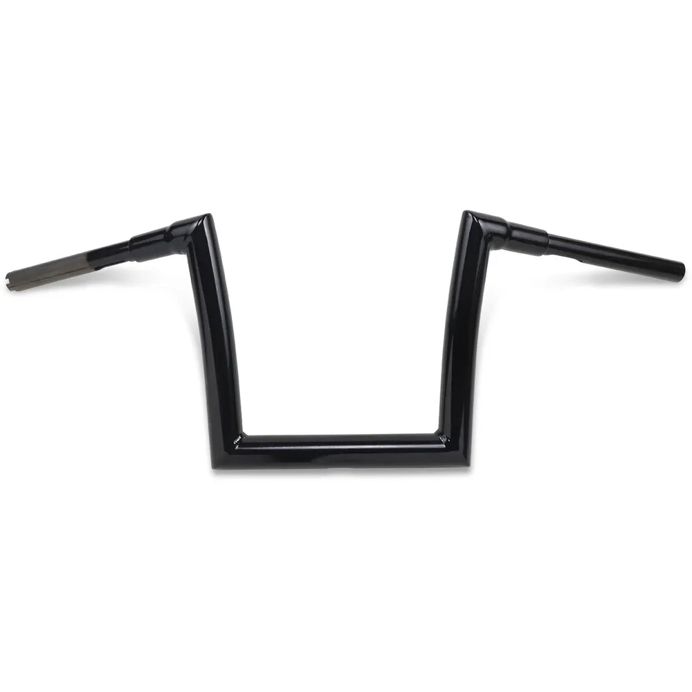 Gloss Black 1-1/2" Strip Handlebar with 10" Rise