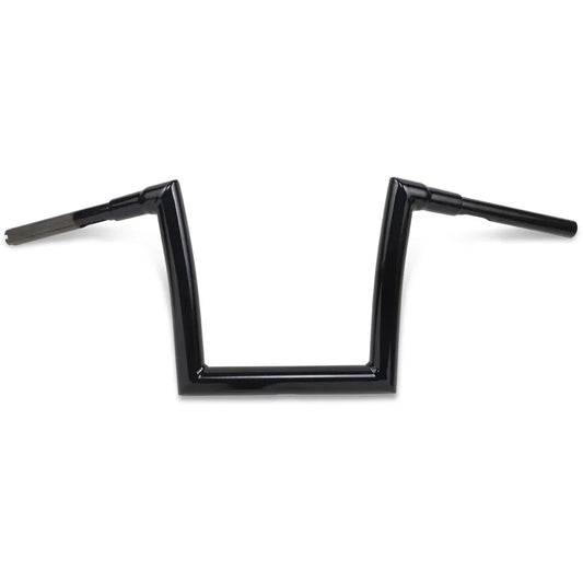 Gloss Black 1-1/2" Strip Handlebar with 10" Rise