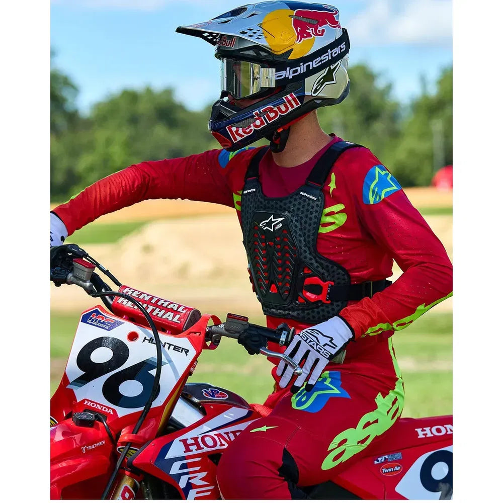 Protector de Pecho Alpinestars A-5 Plasma - Negro/Rojo/Blanco