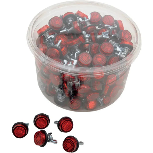 License Plate Reflectors - 150ct Tub - Red