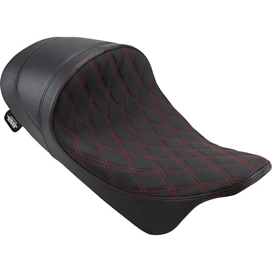 Forward Low Solo Seat - Diamond - Red Stitched
