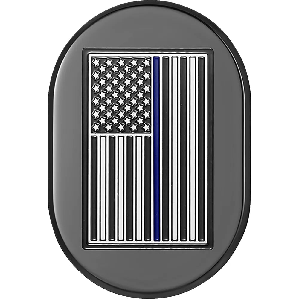 Cubierta de antena - Cubierta de antena - Guardabarros trasero derecho - Bandera americana de línea azul - Negro