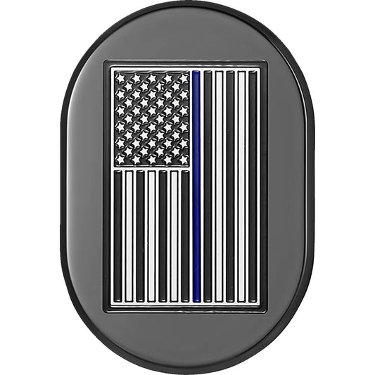Cubierta de antena - Cubierta de antena - Guardabarros trasero derecho - Bandera americana de línea azul - Negro