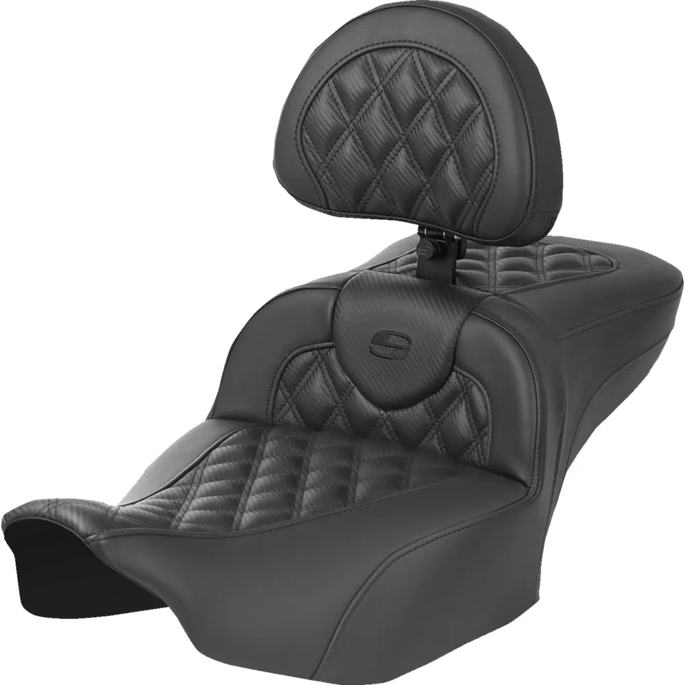 Asiento con calefacción de alcance extendido Roadsofa™ - Asiento con calefacción RoadSofa™ - Alcance extendido - Costura de celosía - con respaldo - FLT/FLH ’23-‘24