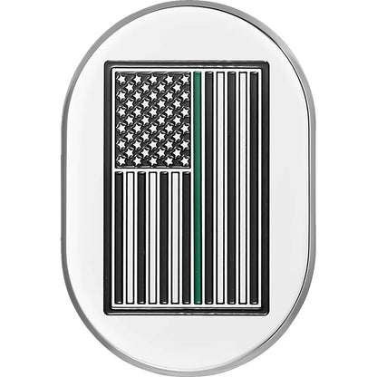 Cubierta de antena - Cubierta de antena - Guardabarros trasero derecho - Bandera estadounidense Green Line - Cromo