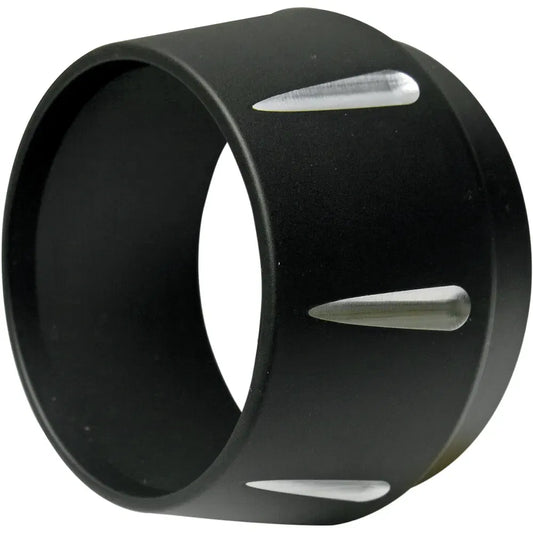 End Cap - Black - Fluted - Short Megaphone