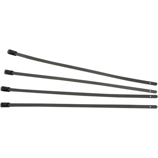Exhaust Wrap Clamps - Black - 4 Pack