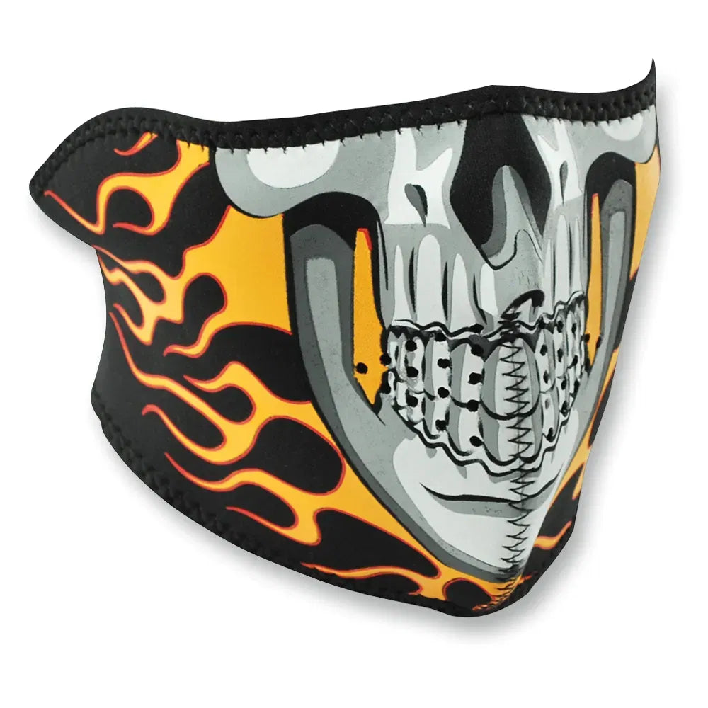 Half Mask - Burning Skull