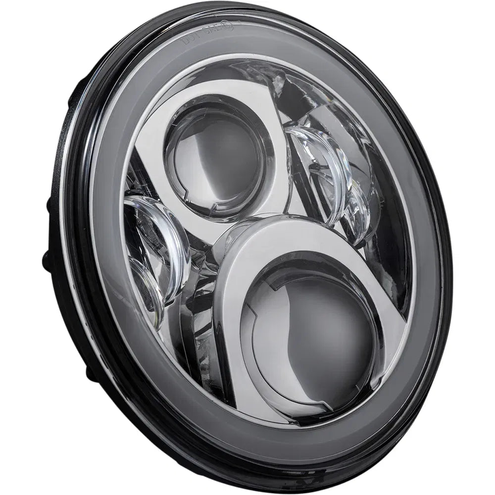 7" Headlamp - with Mounting Ring - Chrome