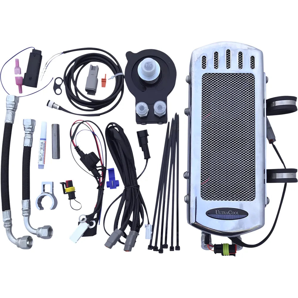 Oil Cooler Kit - Chrome - Side Mount - Softail 18+