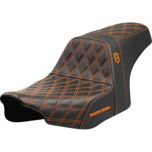 Asiento Pro Series SDC Performance Grip - Asiento Pro Series SDC Performance - Costuras naranjas - Sin respaldo - FLT/FLH '23 -'24