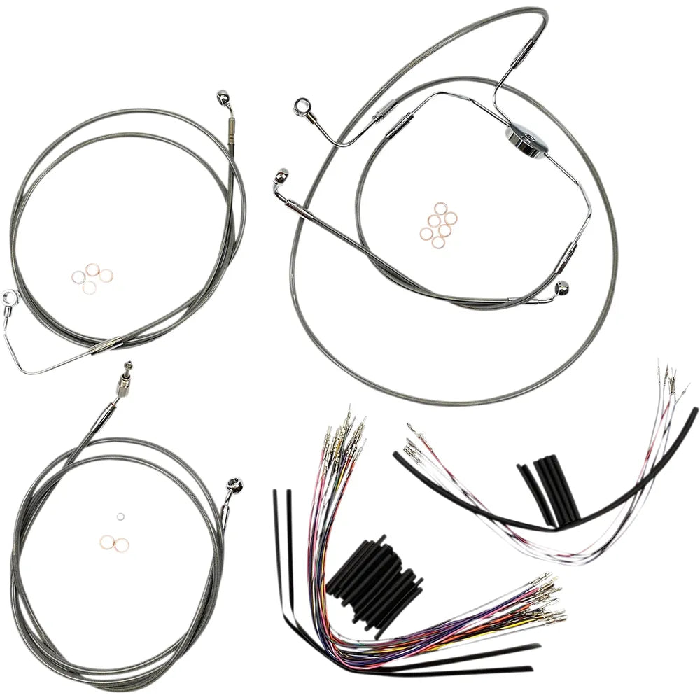 Kit de instalación de manillar XR - Kit de instalación de manillar XR - Perchas para monos de 12"-14" - SE '08-'12 - Acero inoxidable