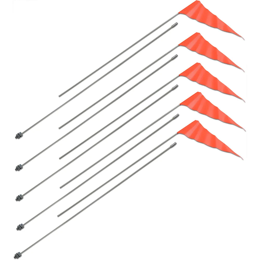 Flag and Pole - 7' White Pole - 5 Pack
