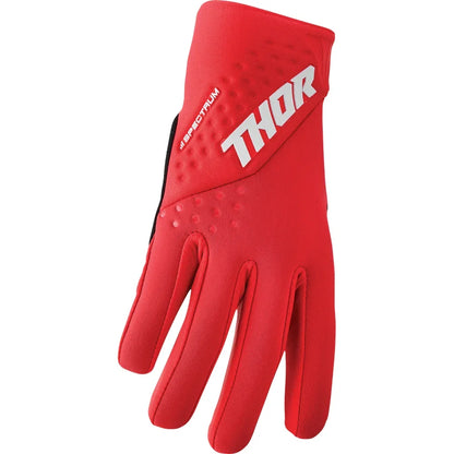 Guantes spectrum para clima frío, rojo/blanco