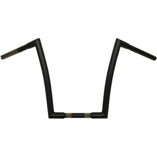 Flat Black 1-1/4" Strip Handlebar With 14" Rise